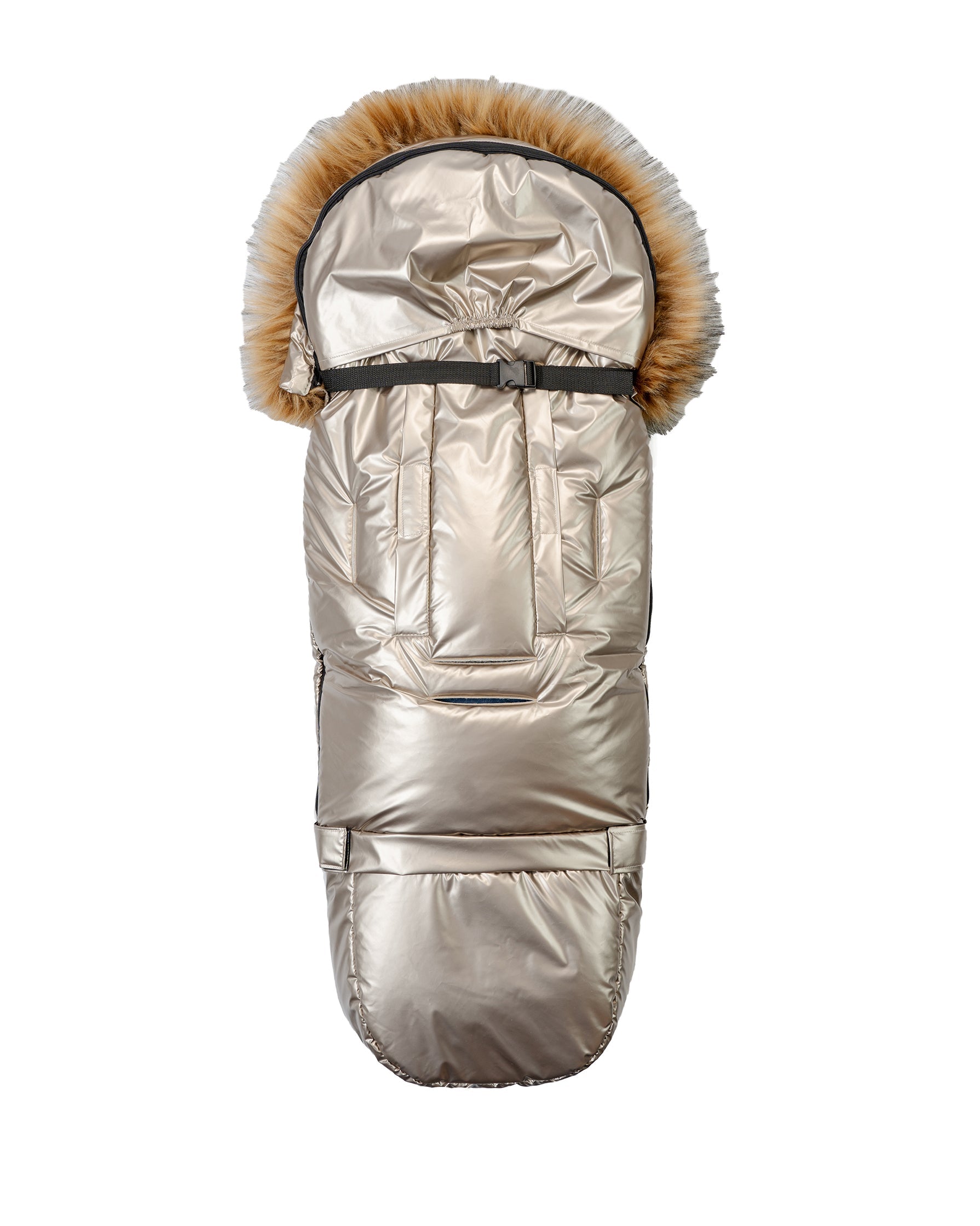 Pastel Gold Organic Premium Beige Wool Adjustable Footmuff