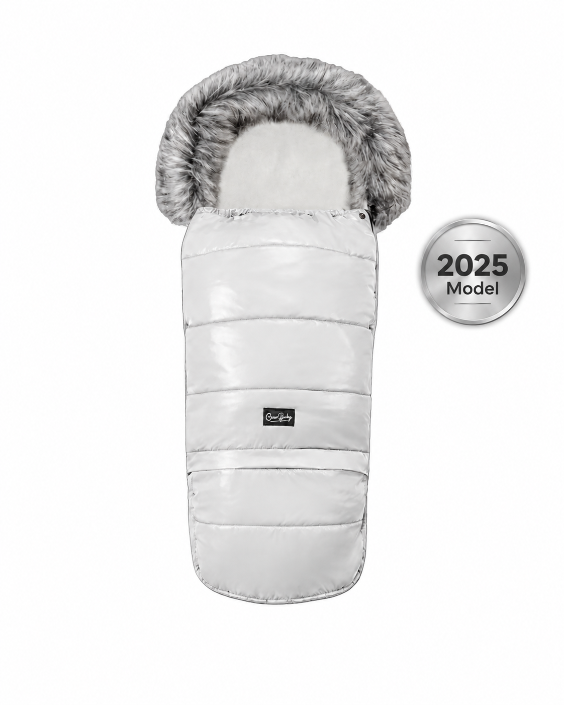 Pastel Gray Organic Premium Gray Wool Adjustable Footmuff