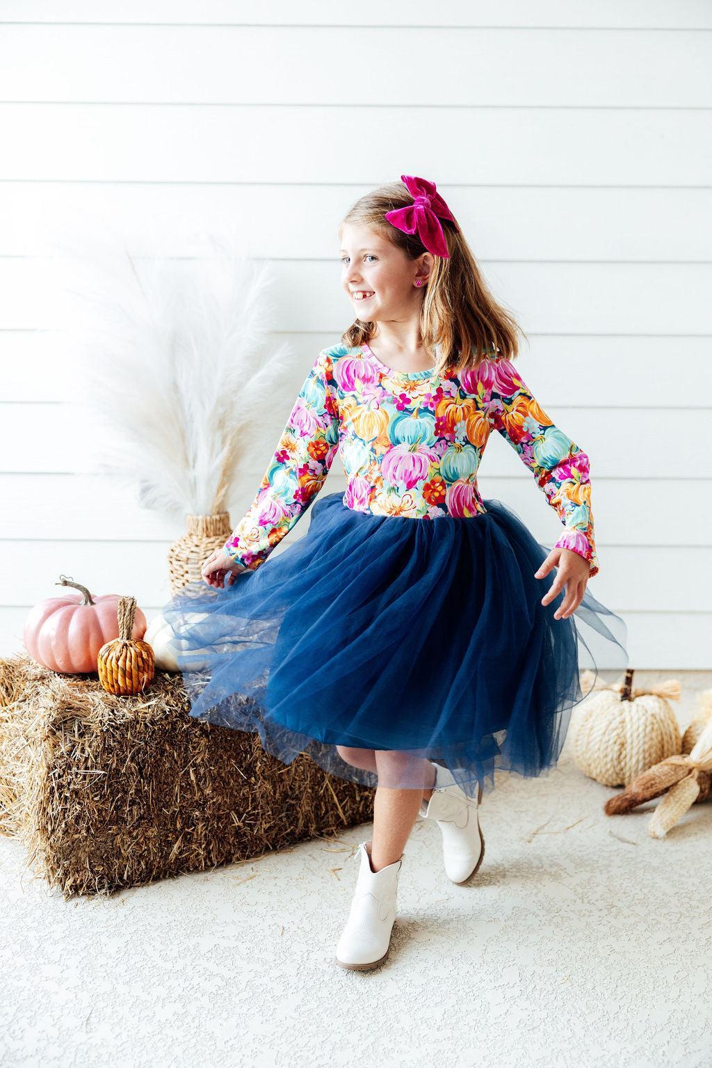 Preppy Patch L/s Tutu Dress