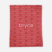 Heart Warrior Personalized Minky Blanket