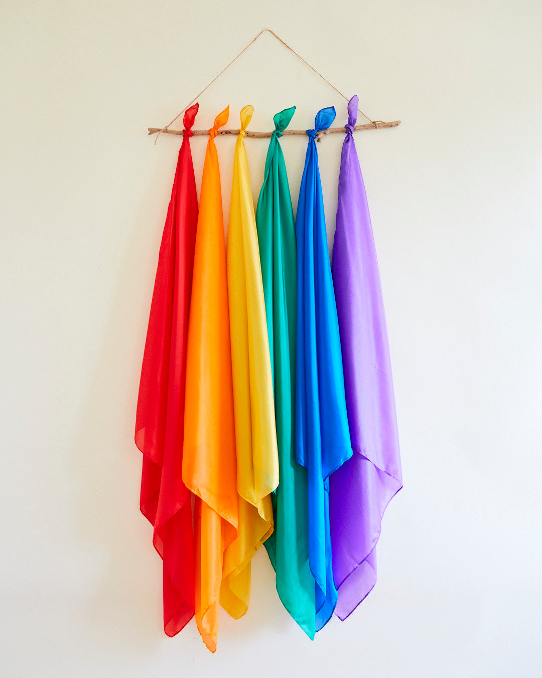 Sarah's Silks Set Of 6 Primary Playsilks