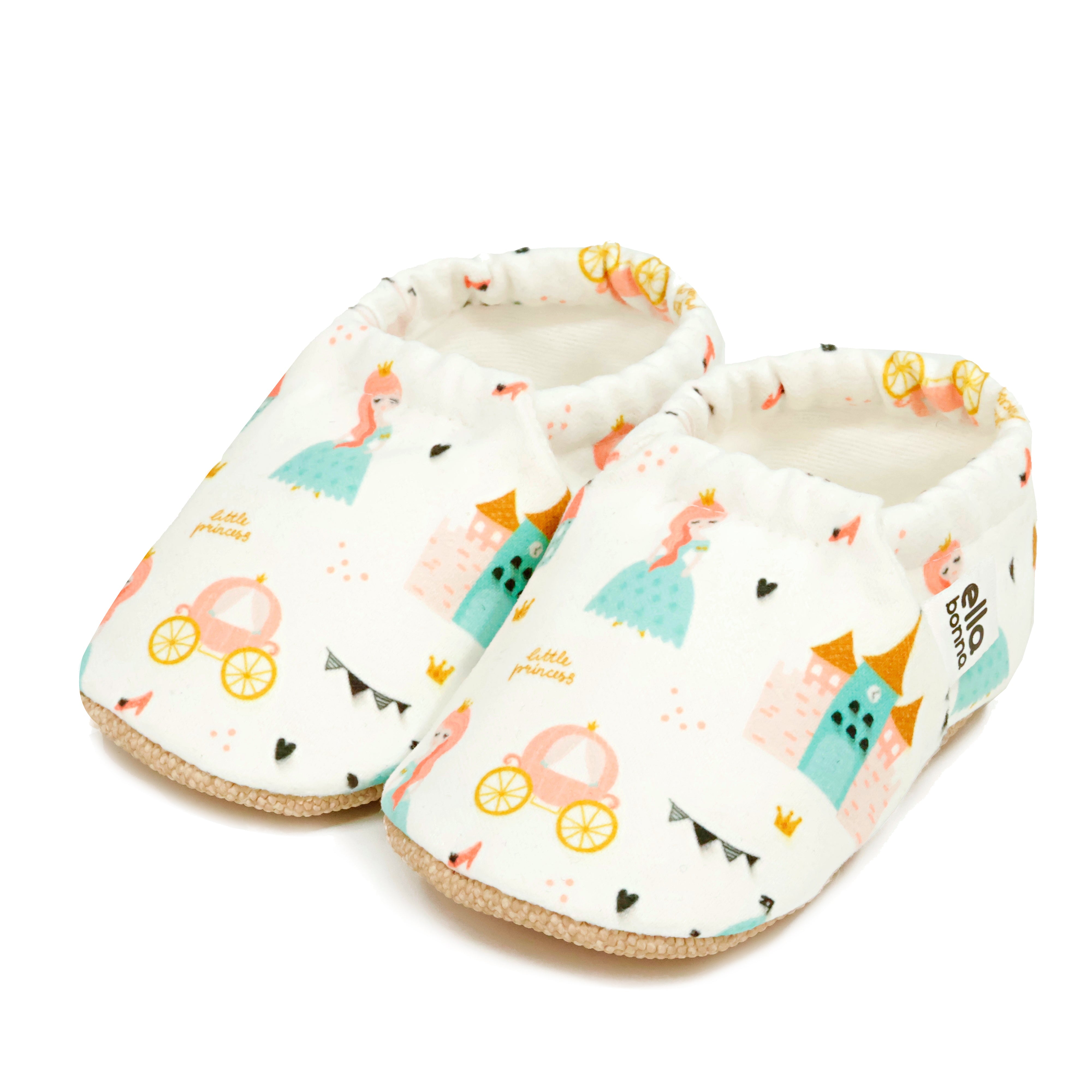 Ella Bonna Non-slip Sole Princess Patterned Baby Booties, Home Boot Slippers Nursery Shoes