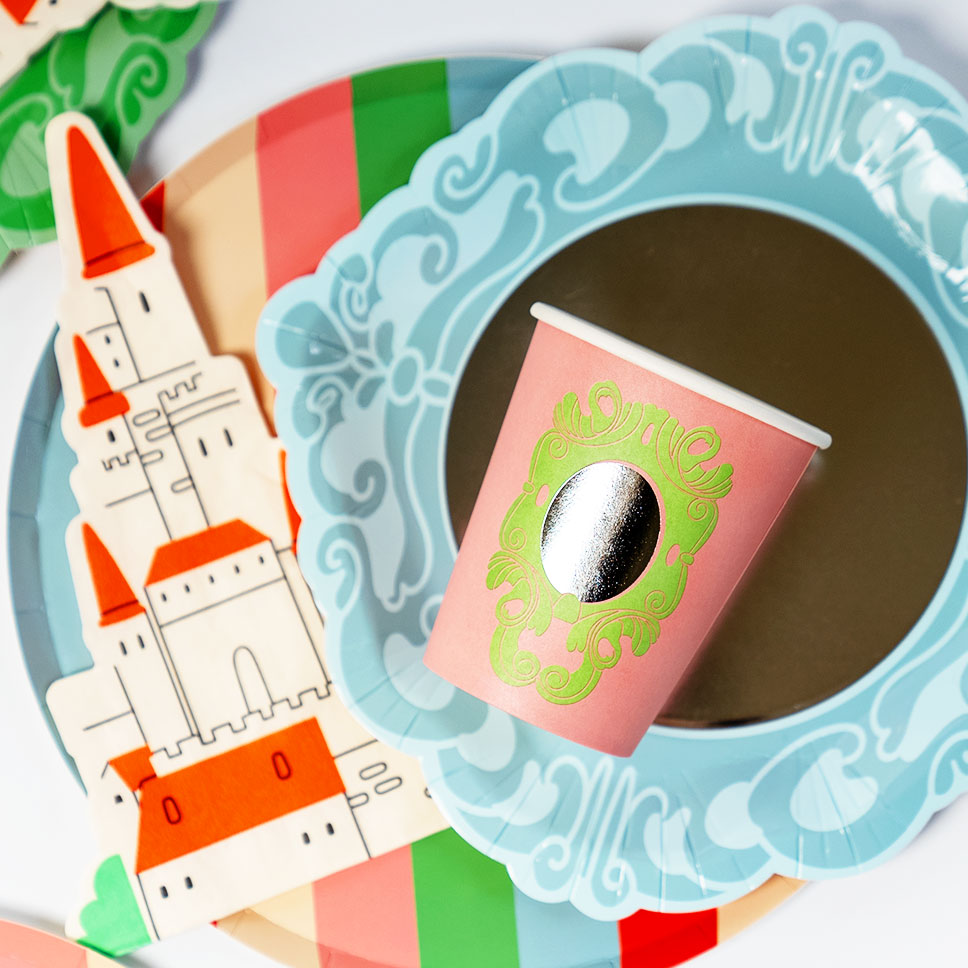 Princess Party Pack For 12 | Royal Princess Theme Tableware Kit | Pop Party Supplies