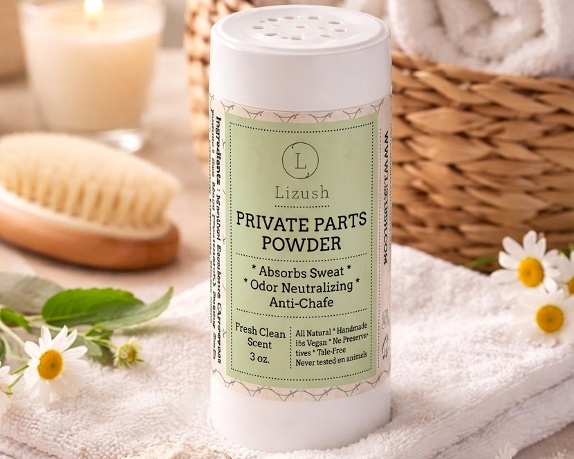 Talc-free Intimate Body Powder For Women & Men – Natural Anti-chafing Powder, Moisture Absorbing, Odor Control, Aluminum-free, Sensitive Skin Safe