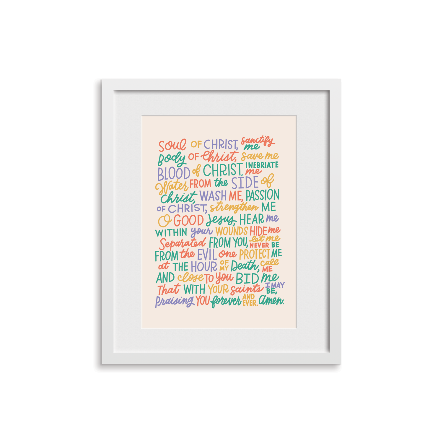 Anima Christi Prayer Print