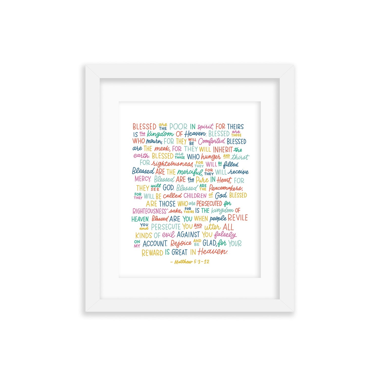 Beatitudes Prayer Print