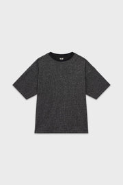 Cropped Glitter Ribbed T-shirt
