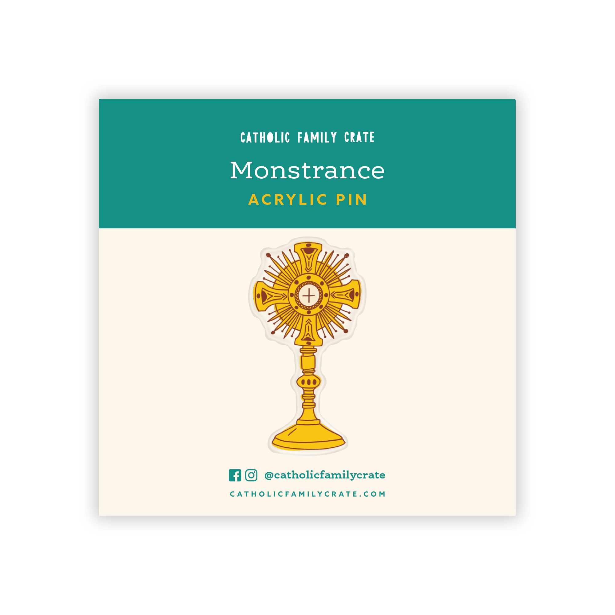 Monstrance Acrylic Pin