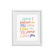 "act Of Faith, Hope, And Love" Prayer Print