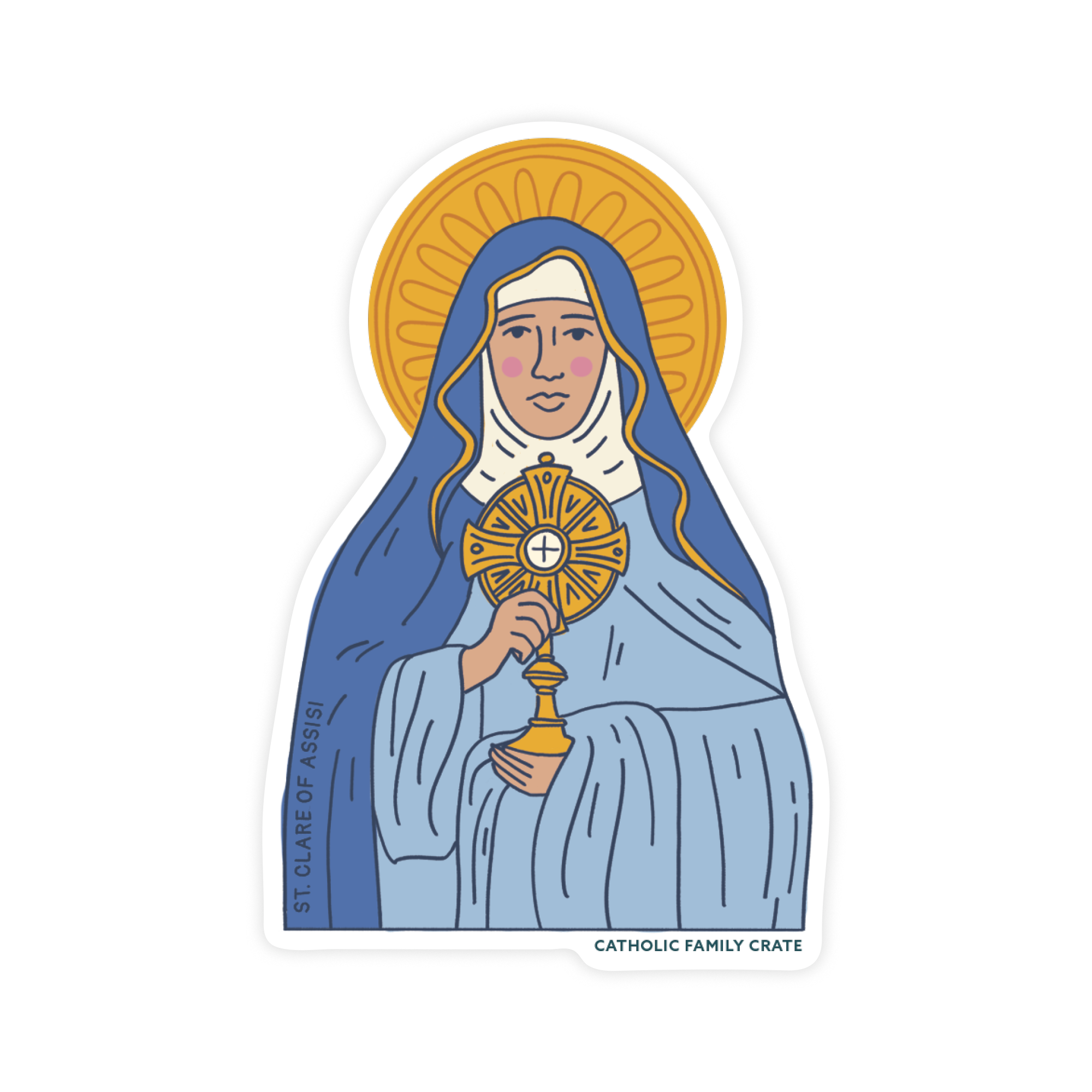 Saint Clare Of Assisi Sticker