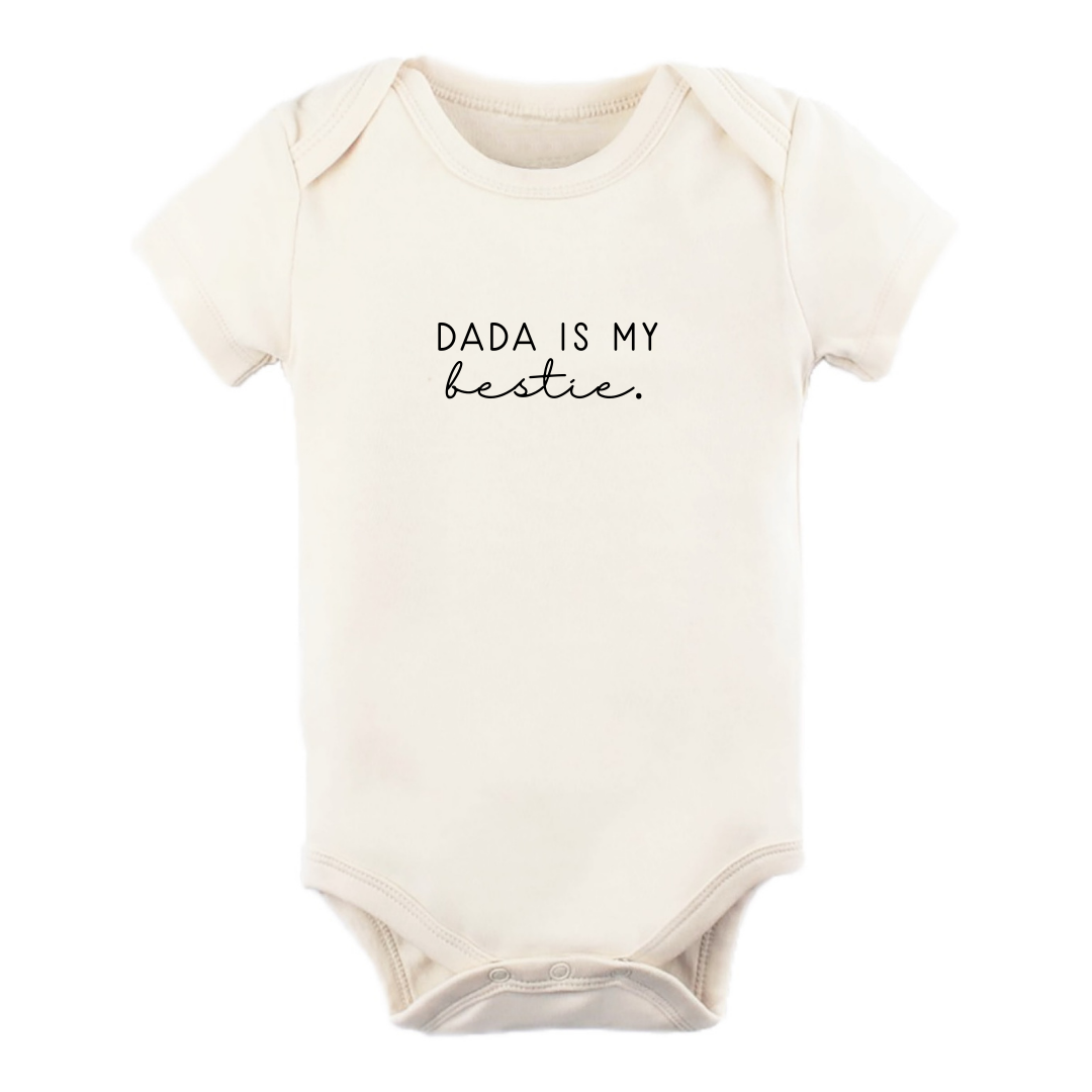 Short Sleeve Bodysuit | Dada Is My Bestie | Organic Cotton