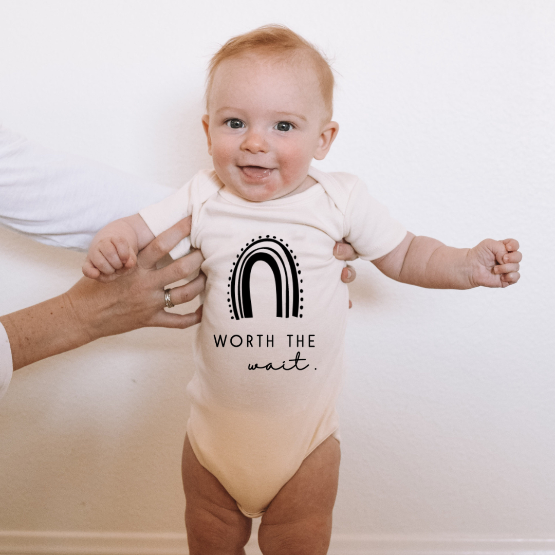 Worth The Wait Rainbow - Organic Cotton Bodysuit