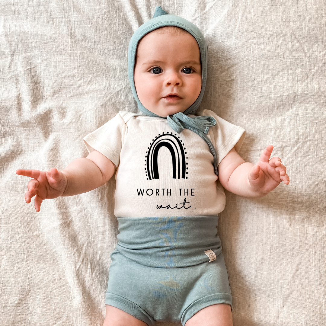 Worth The Wait Rainbow - Organic Cotton Bodysuit