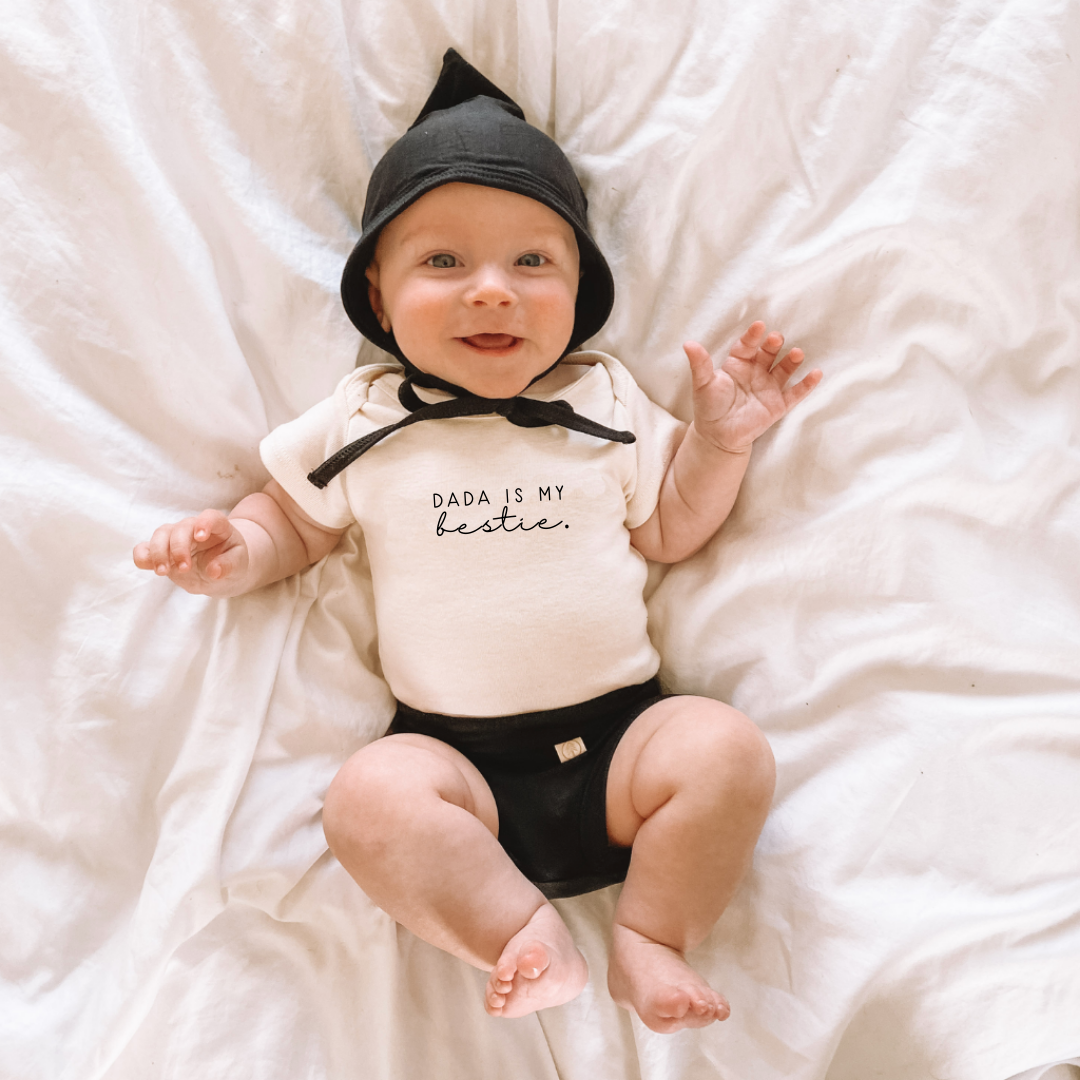 Short Sleeve Bodysuit | Dada Is My Bestie | Organic Cotton