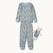 Bamboo Blend Pajamas And Little Bear Plush - Blooming Saguaro
