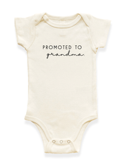 Promoted To Grandma Organic Baby Bodysuit
