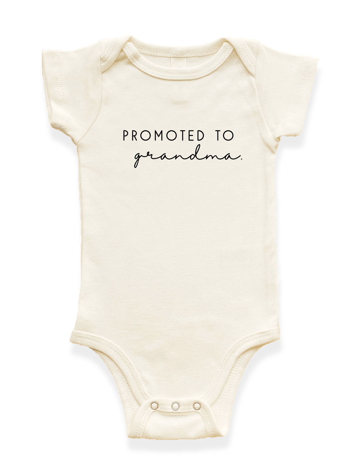 Promoted To Grandma Organic Baby Bodysuit