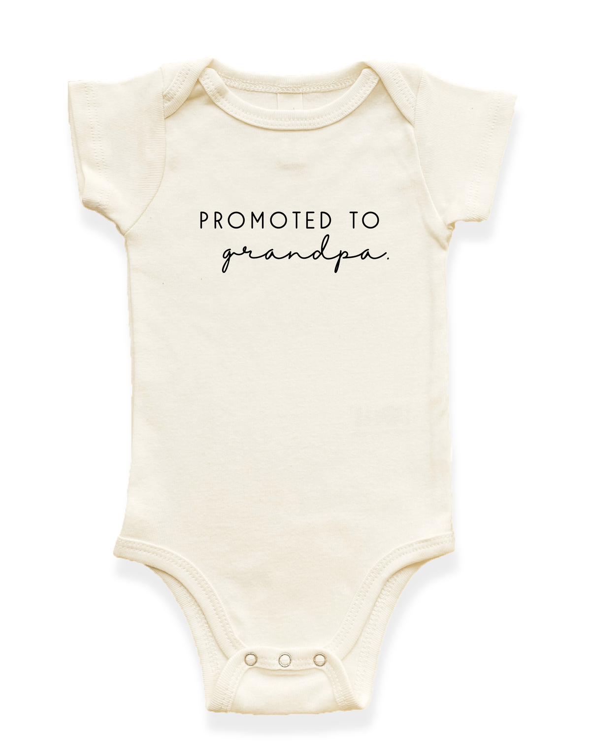 Promoted To Grandpa Organic Baby Bodysuit