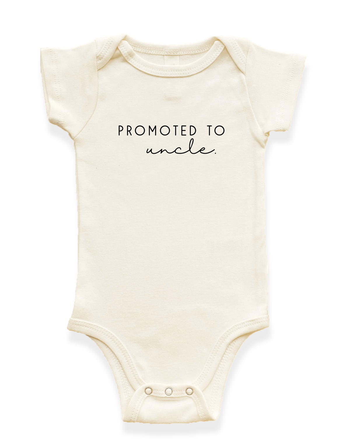 Promoted To Uncle Organic Baby Bodysuit