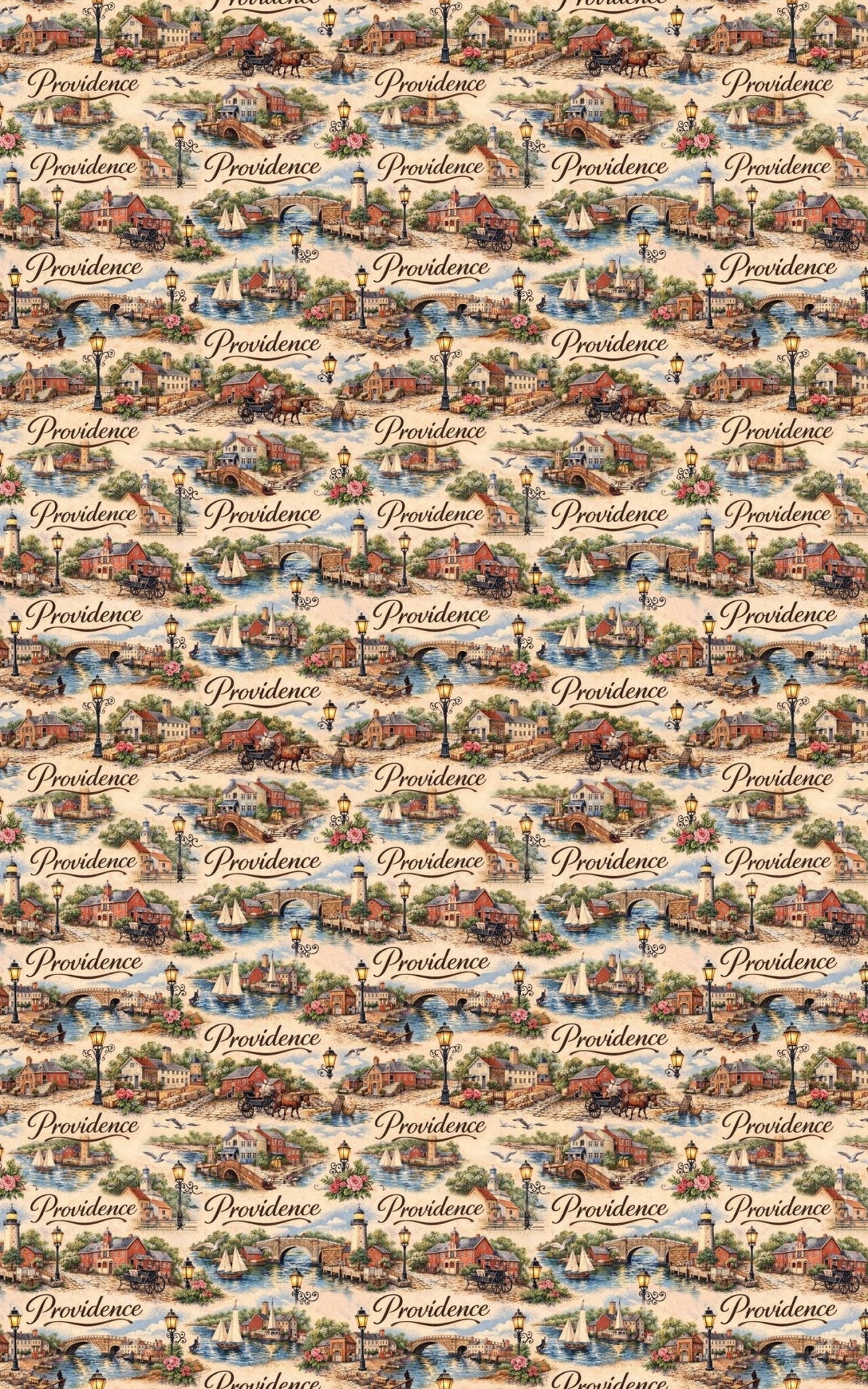 Providence Harbor Brick Wrapping Paper