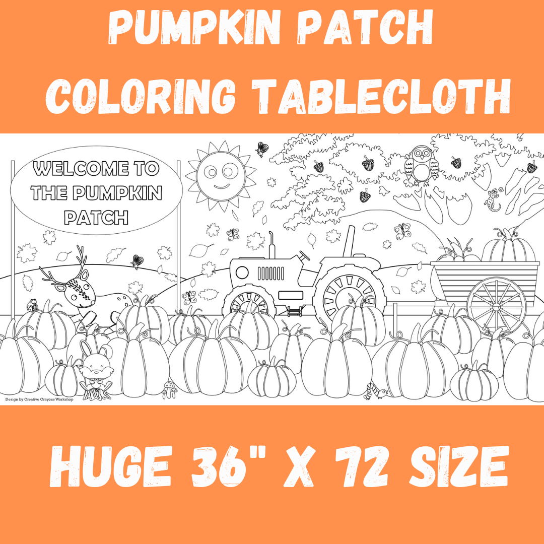 Pumpkin Patch Coloring Tablecloth
