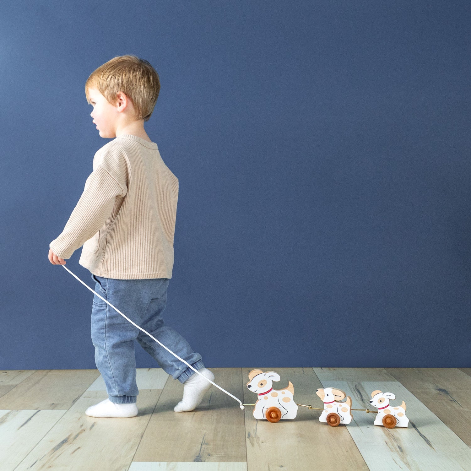 Pull Toy - The 3 Dogs | Maple Wood | Made In The Usa 🇺🇸