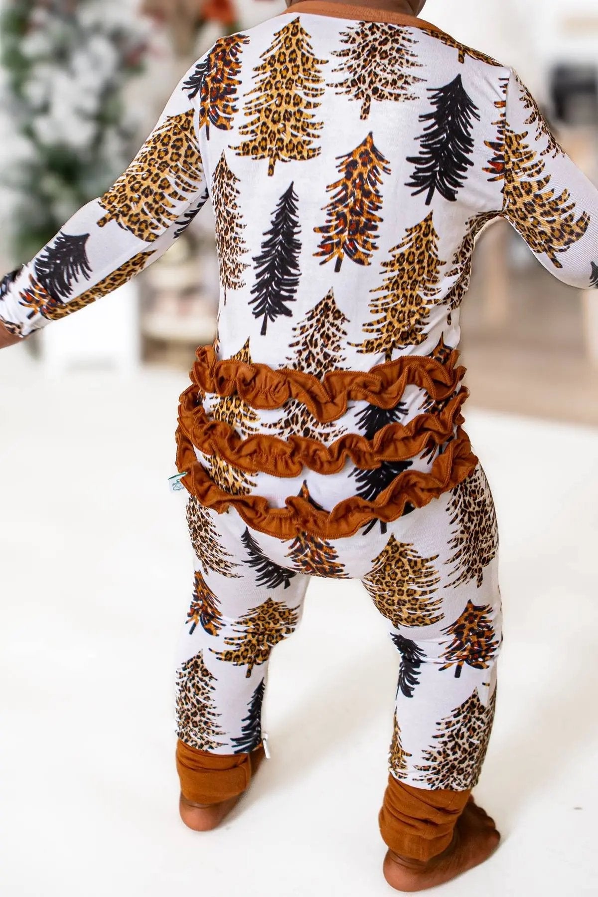 Leopard Trees Convertible Romper