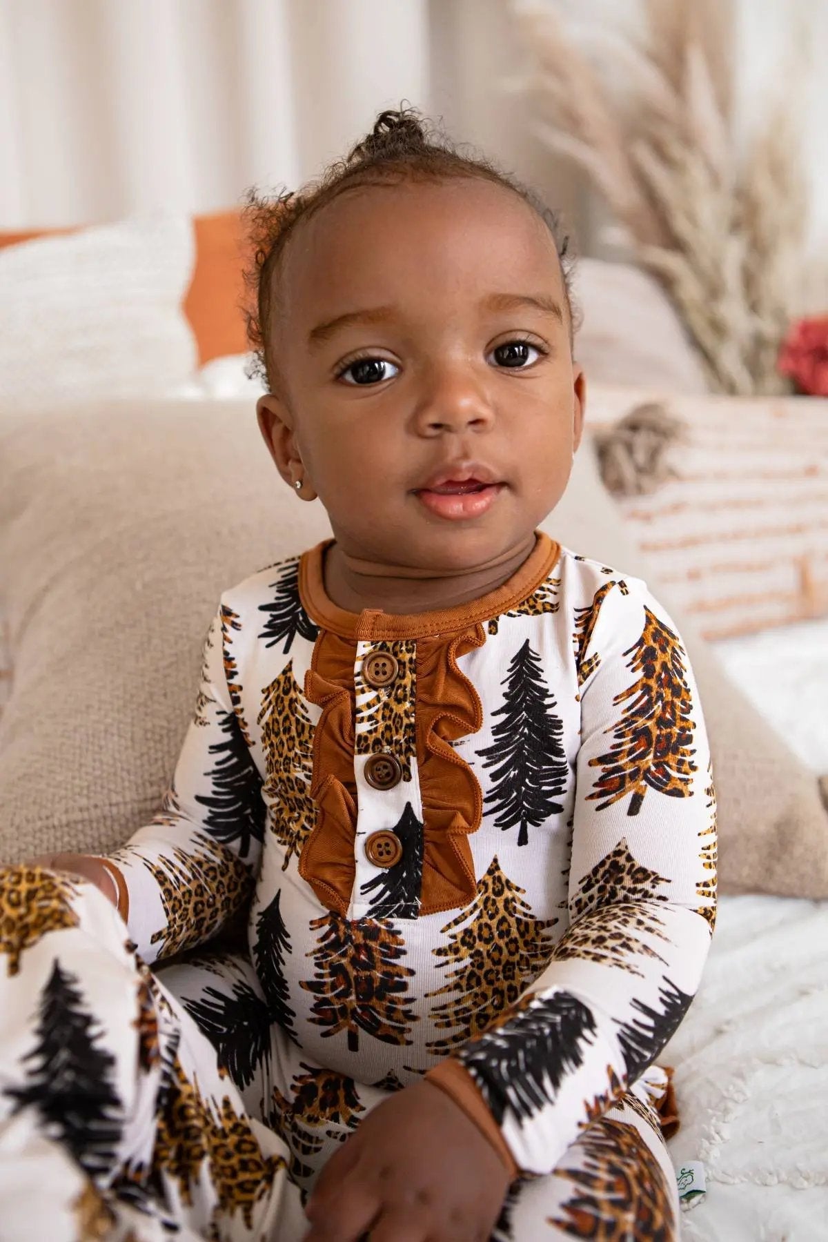 Leopard Trees Convertible Romper