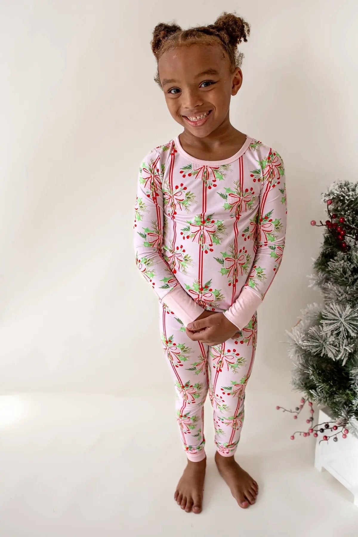 Christmas Bows Pajama Set