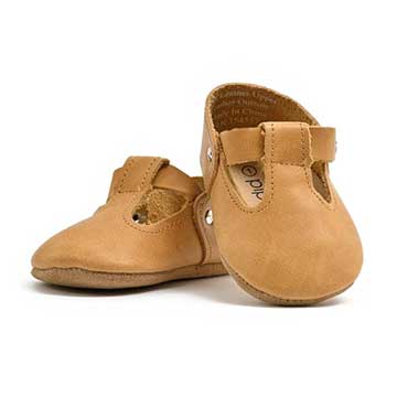 Natural - T-strap Mary Jane - Soft Sole