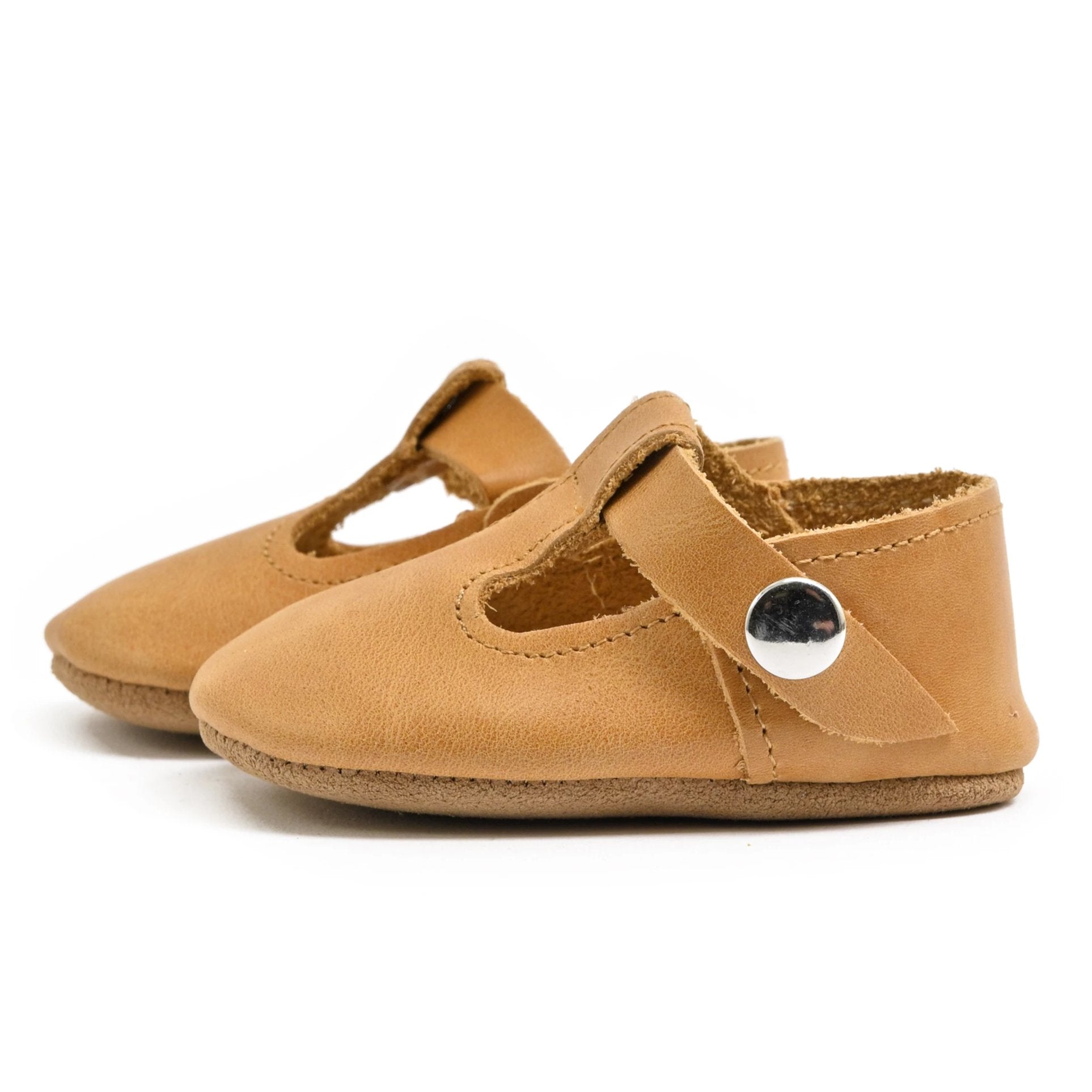 Natural - T-strap Mary Jane - Soft Sole