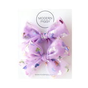 Bibbidi Bobbidi - Purple | Tulle Bow - Pigtail Set