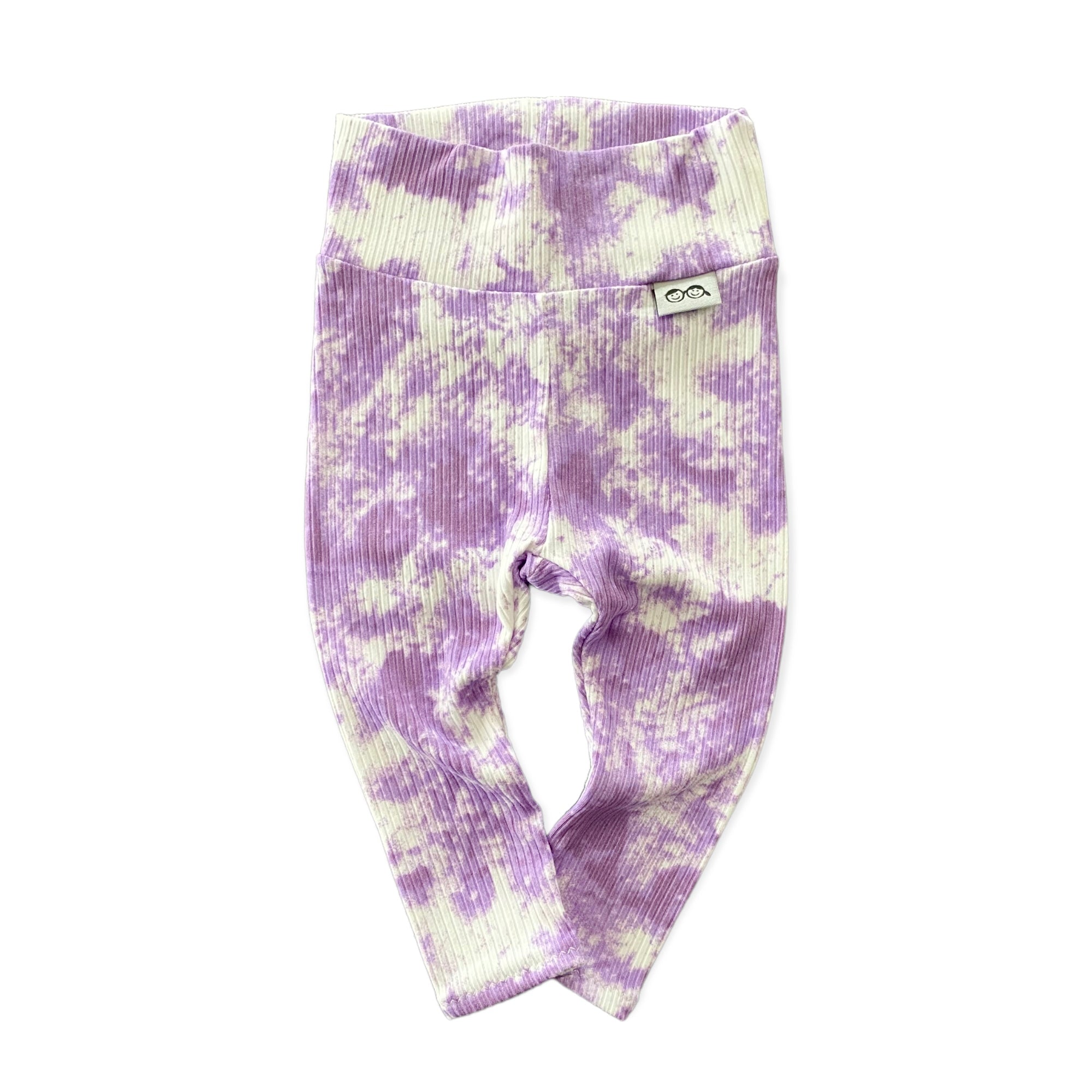 Purple Tie Dye Ribbed Lounge Set