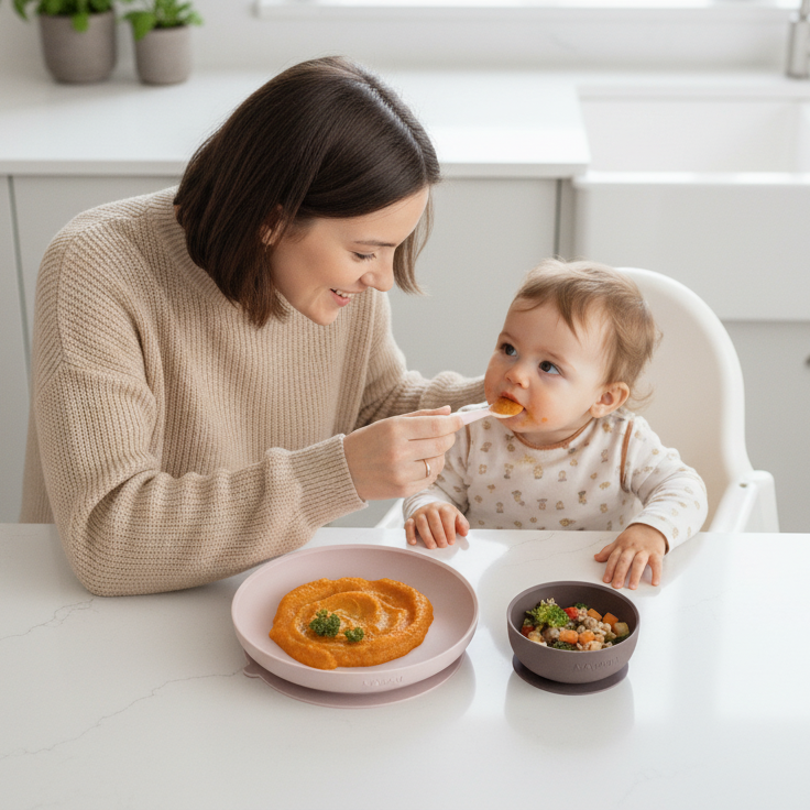 Nattou Silicone Children Tableware Set Of 4 Pieces