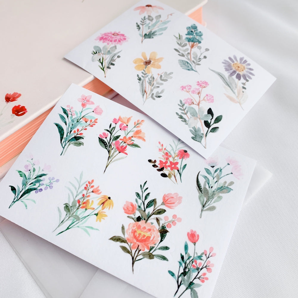 Floral Charm Washi Paper Sticker Set by The Washi Tape Shop