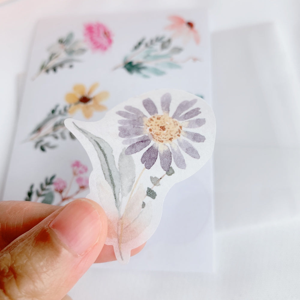 Floral Charm Washi Paper Sticker Set by The Washi Tape Shop