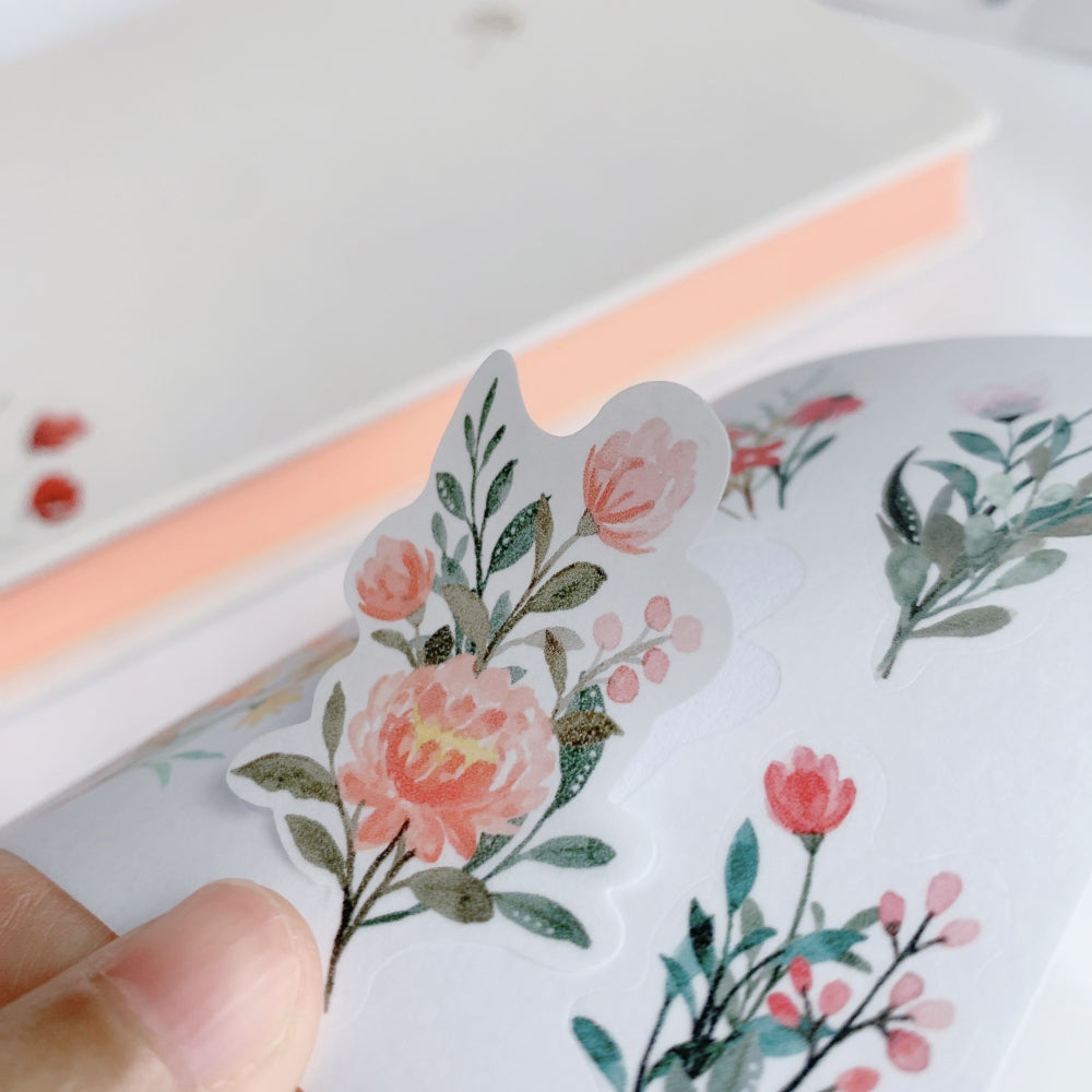 Floral Charm Washi Paper Sticker Set by The Washi Tape Shop