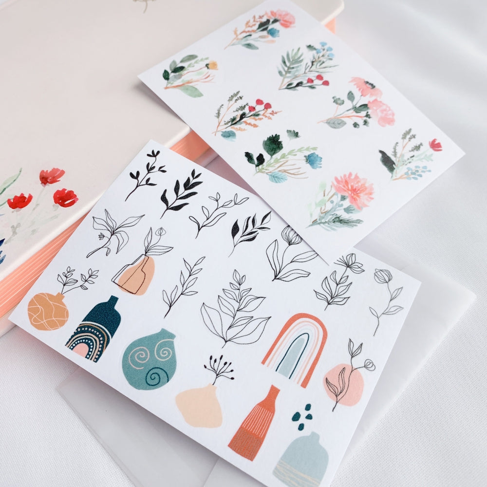 Floral Charm Washi Paper Sticker Set by The Washi Tape Shop