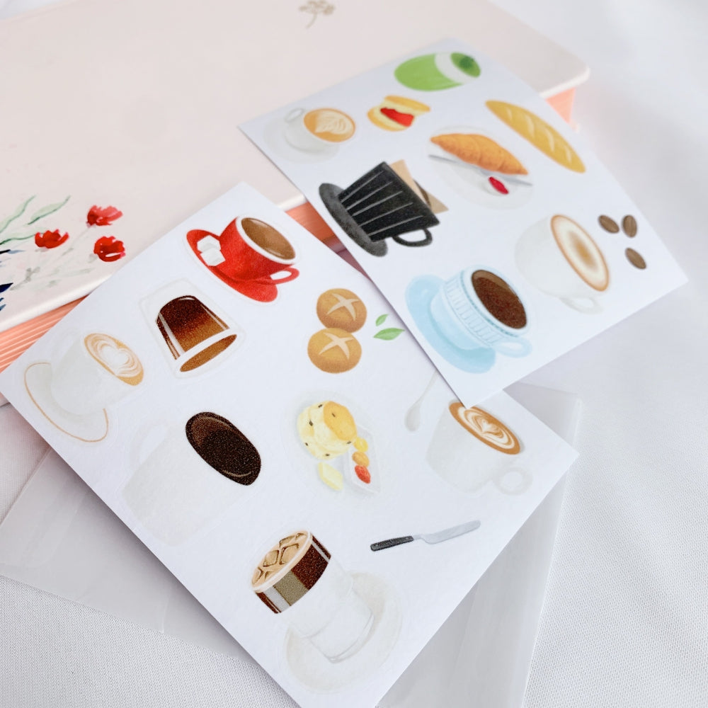 Cosy Teatime Washi Paper Sticker Set by The Washi Tape Shop