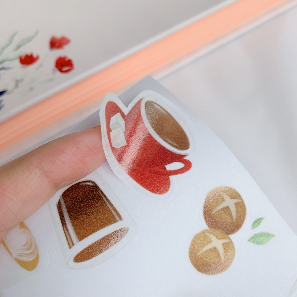 Cosy Teatime Washi Paper Sticker Set by The Washi Tape Shop