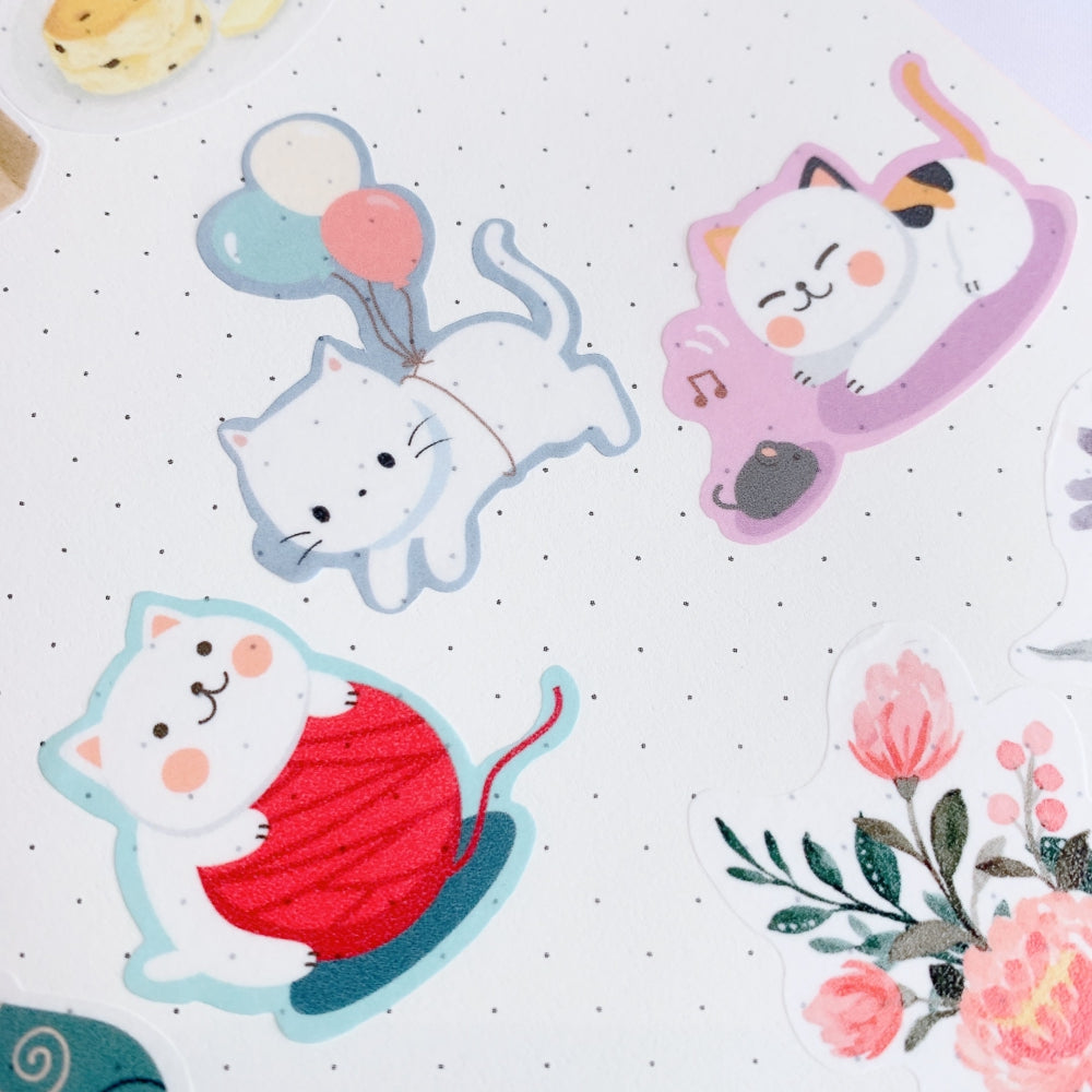 Kitties Planet Washi Paper Sticker Set by The Washi Tape Shop