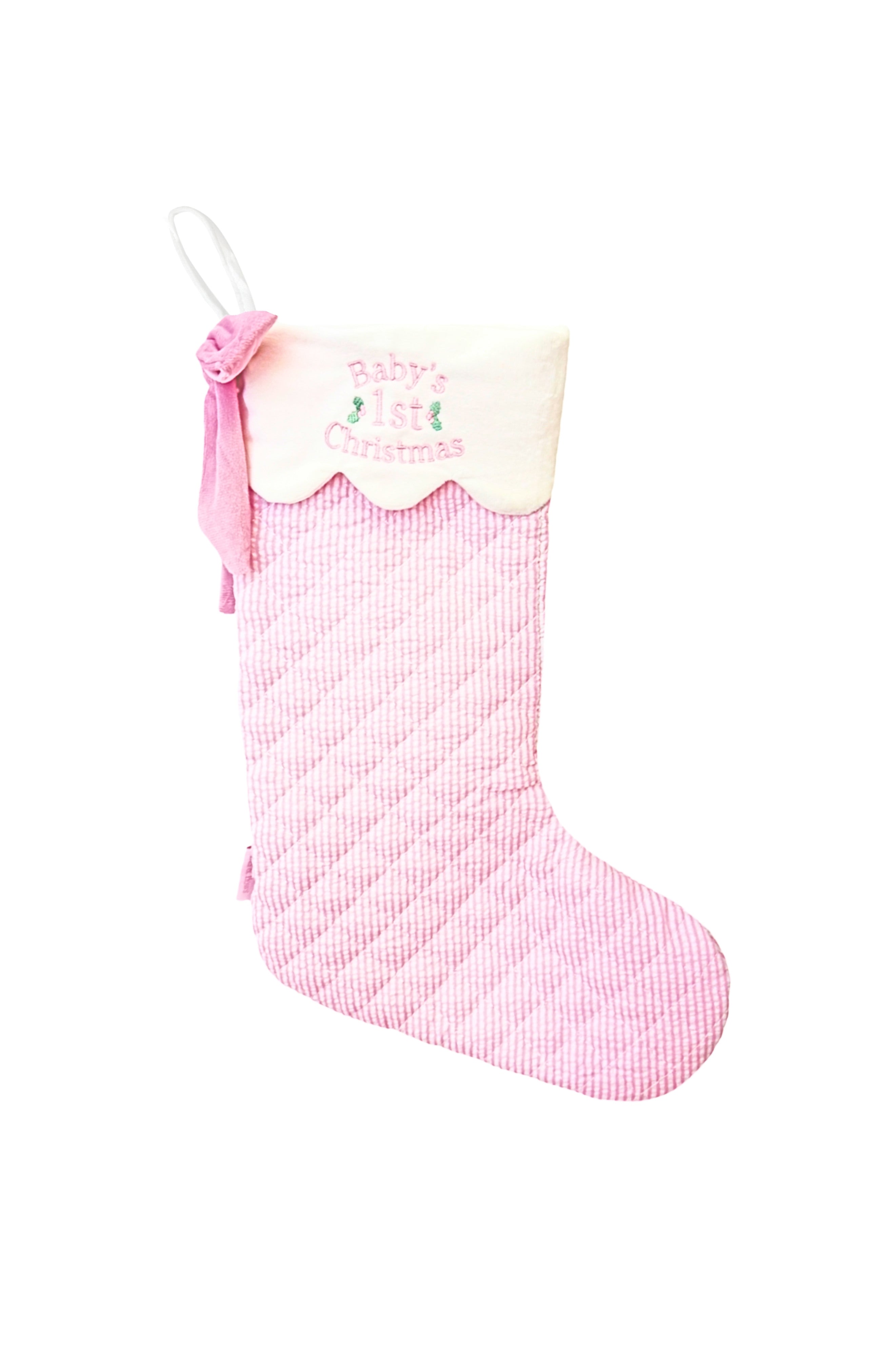 Baby's 1st Christmas Stocking, Pink