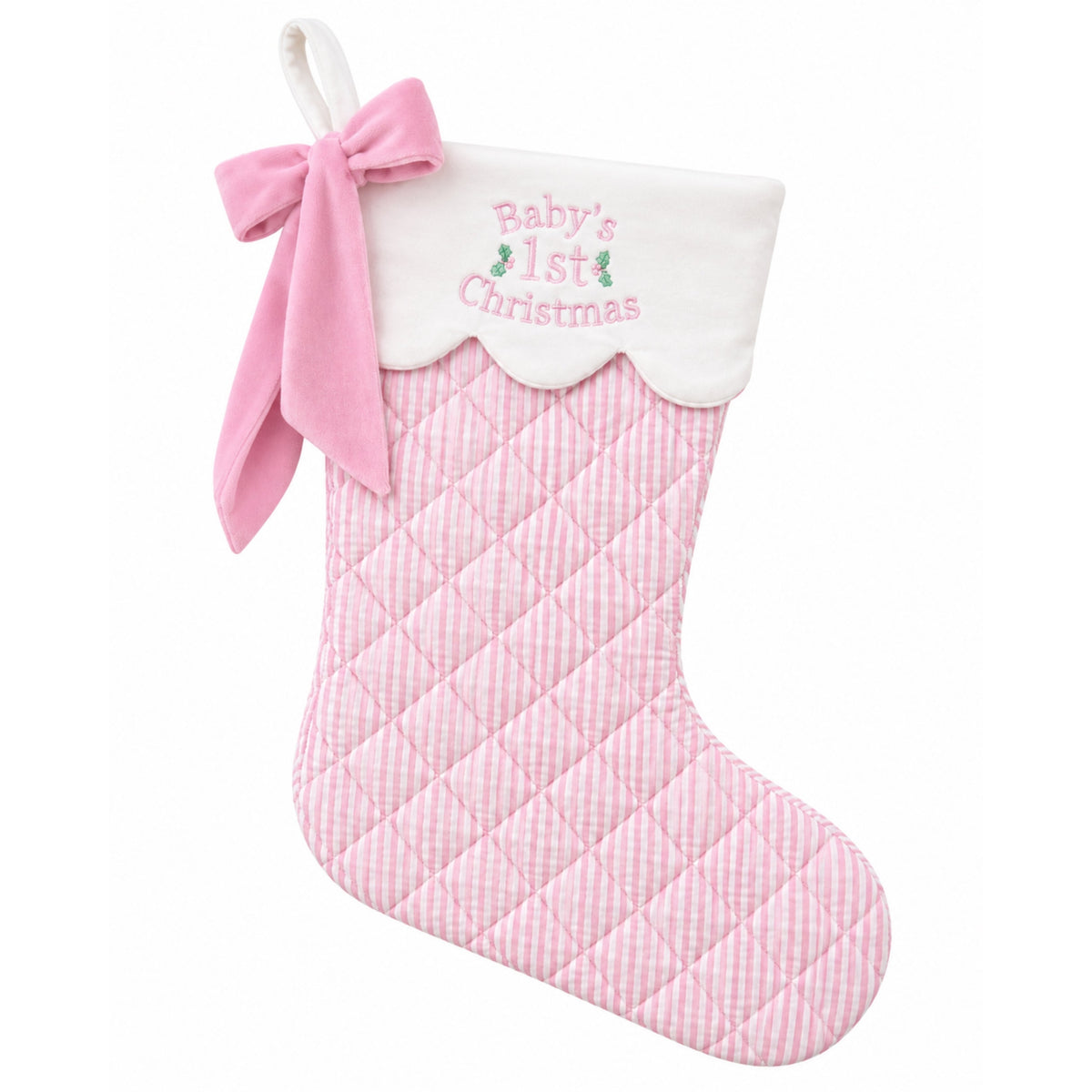 Baby's 1st Christmas Stocking, Pink