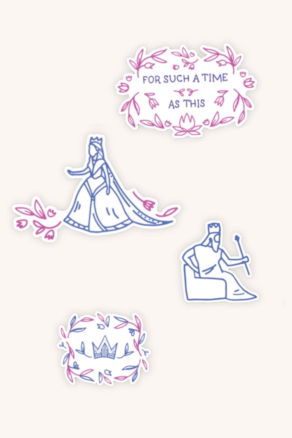 Queen Esther Stickers 4 Pack