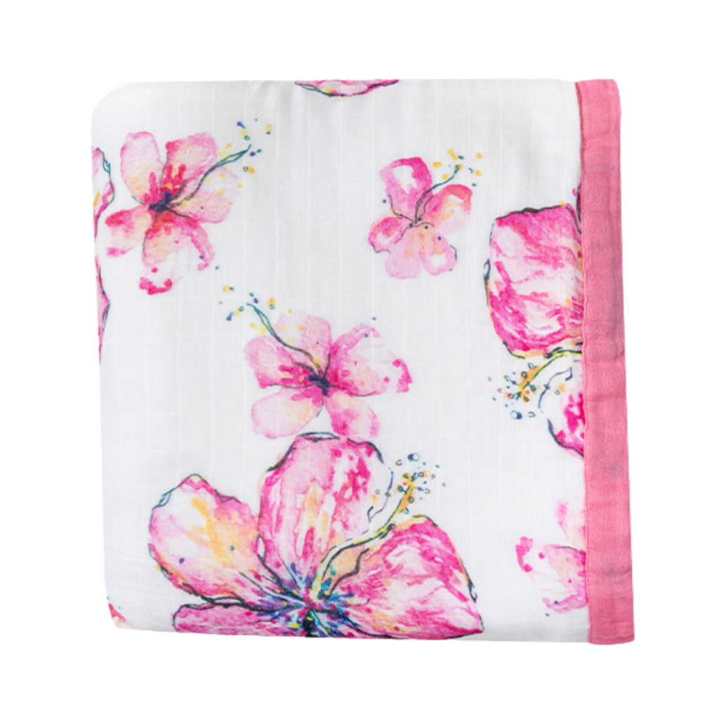 Hibiscus Kiss Baby Quilt