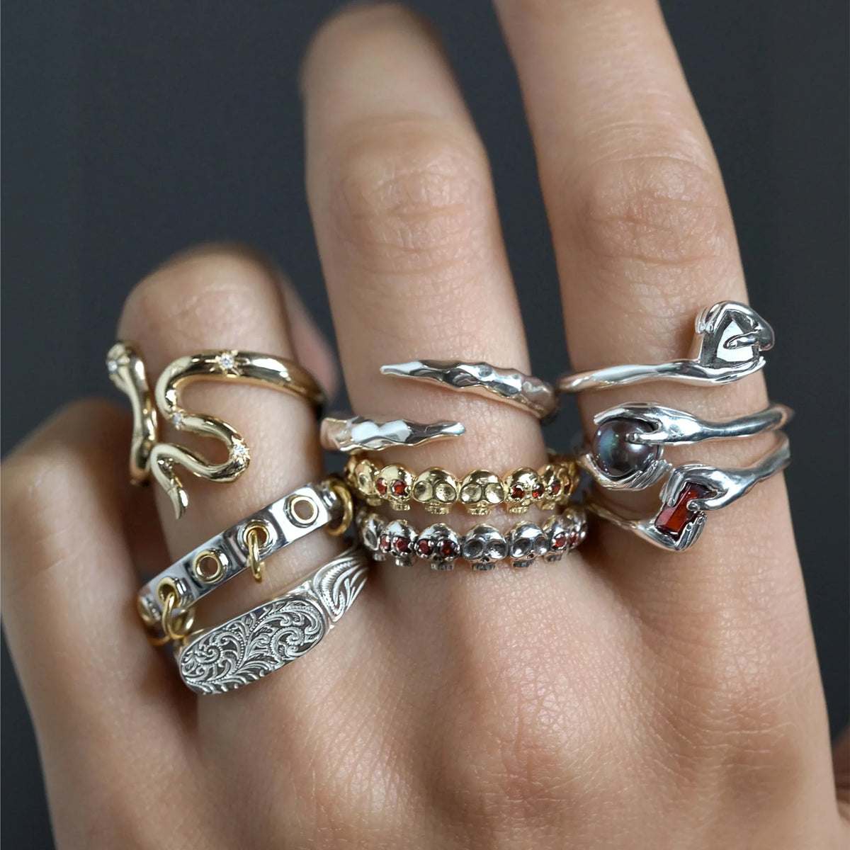 Gemstone Skull Band