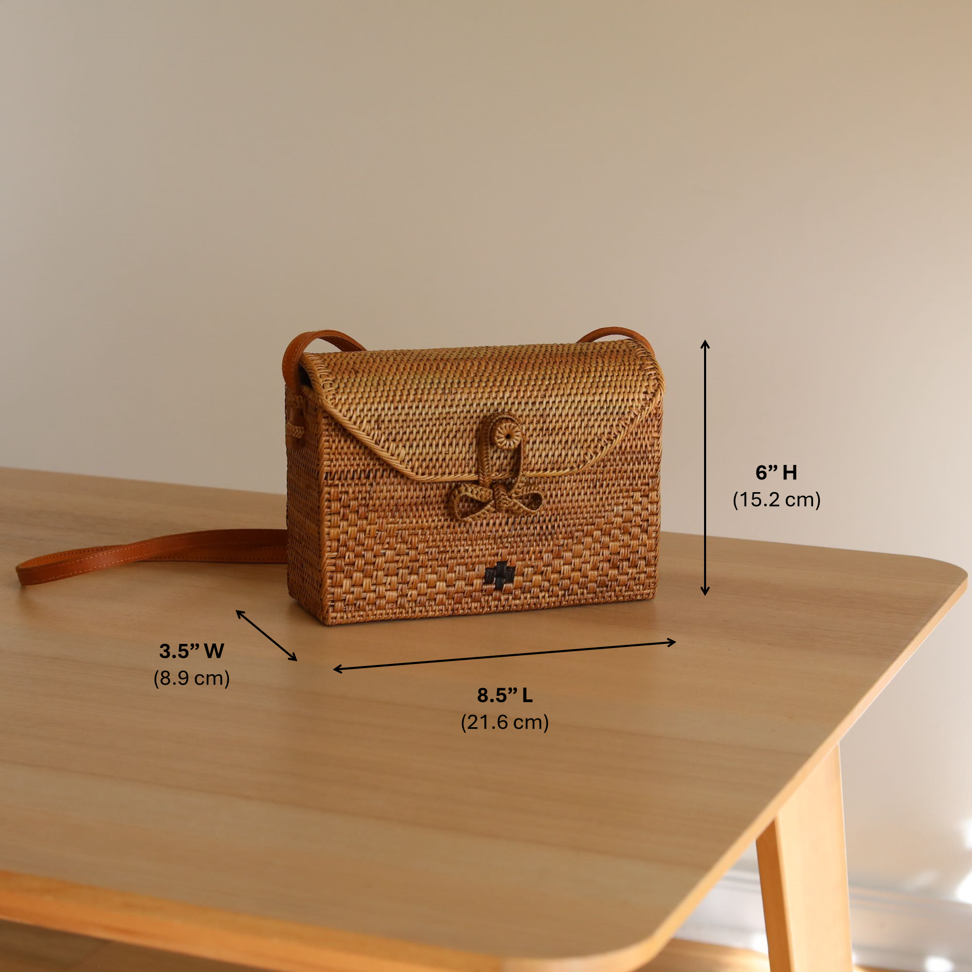 Bali Rattan Crossbody Bag - Sophia
