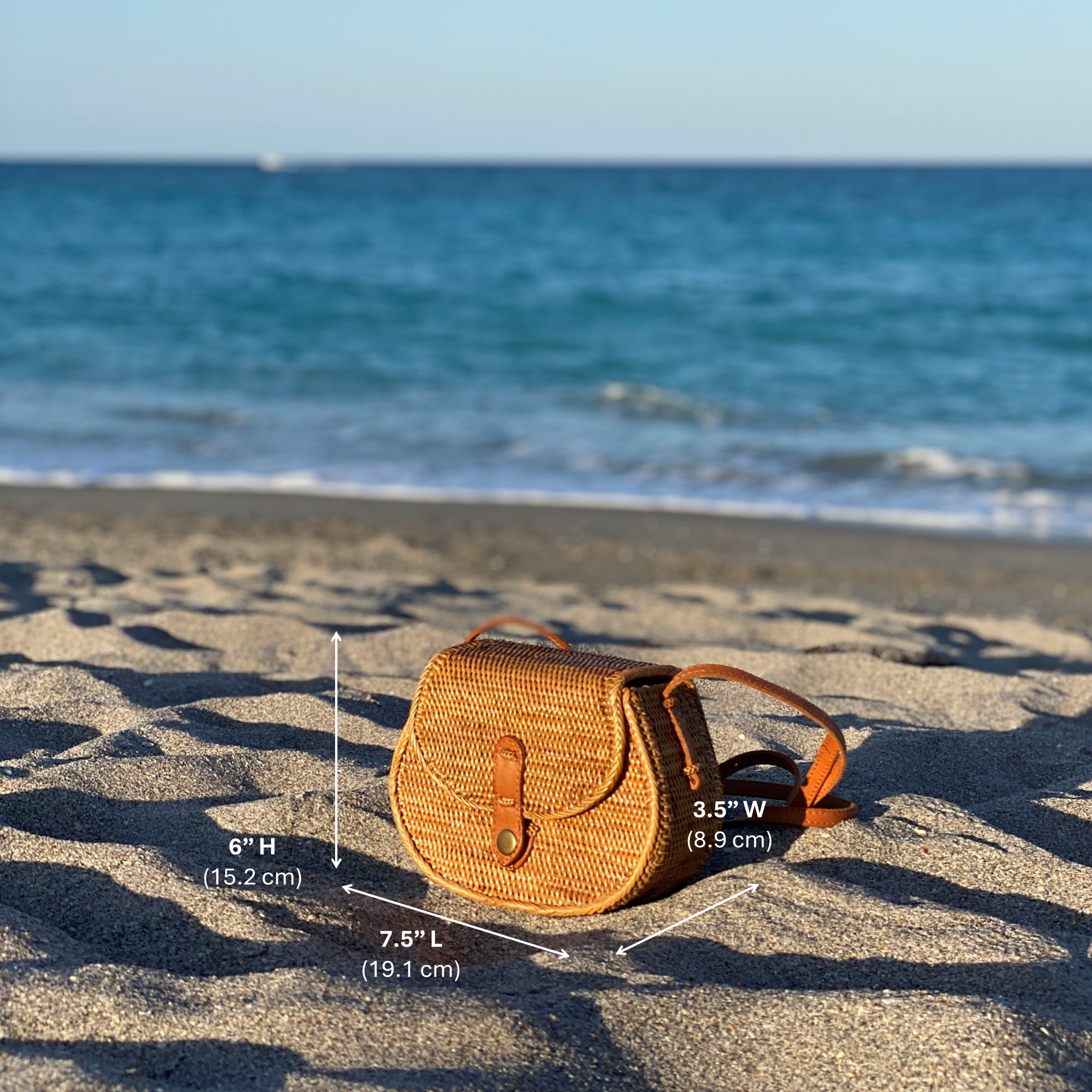 Bali Rattan Crossbody Bag - Guitar