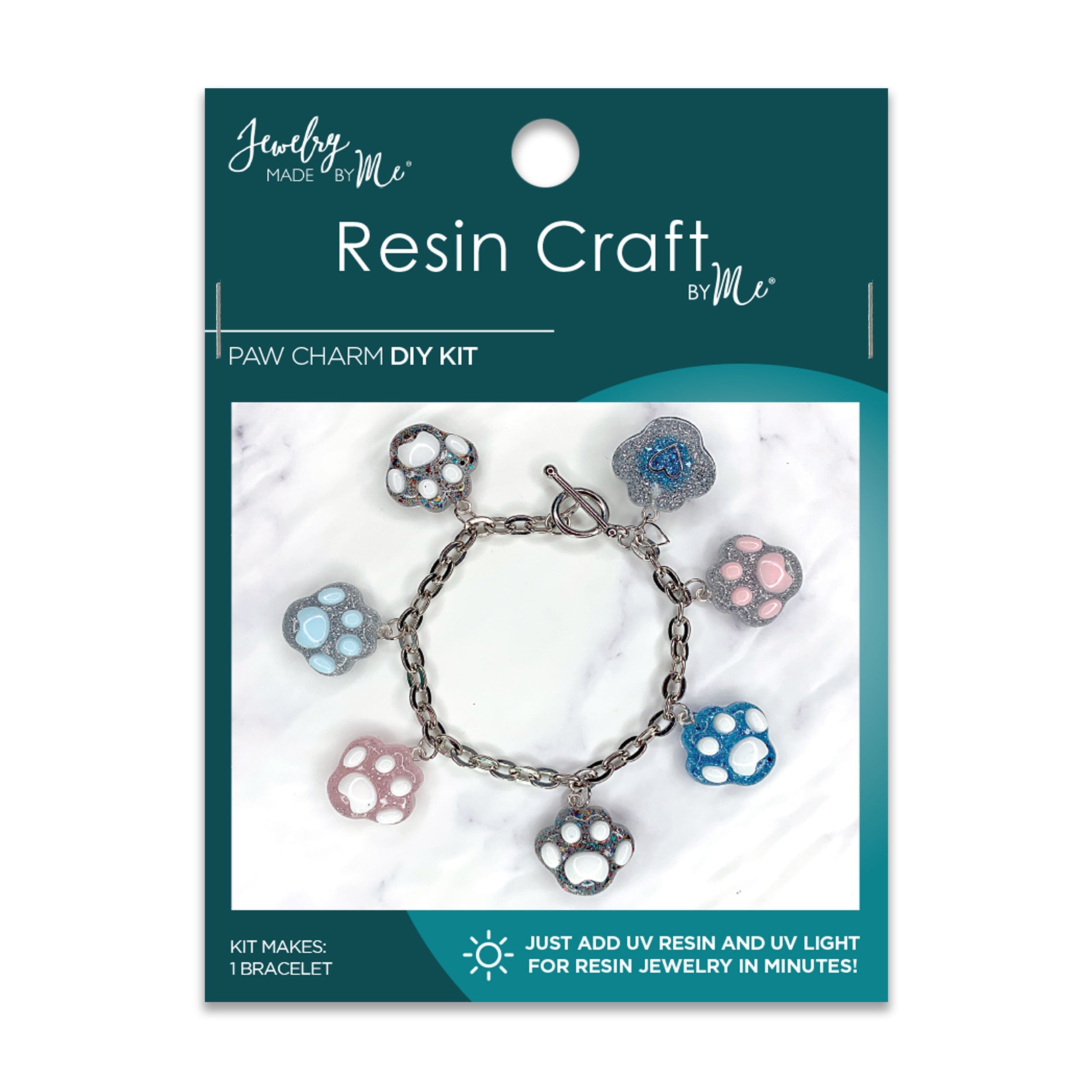 Paw Charm Bracelet Uv Resin Diy Kit