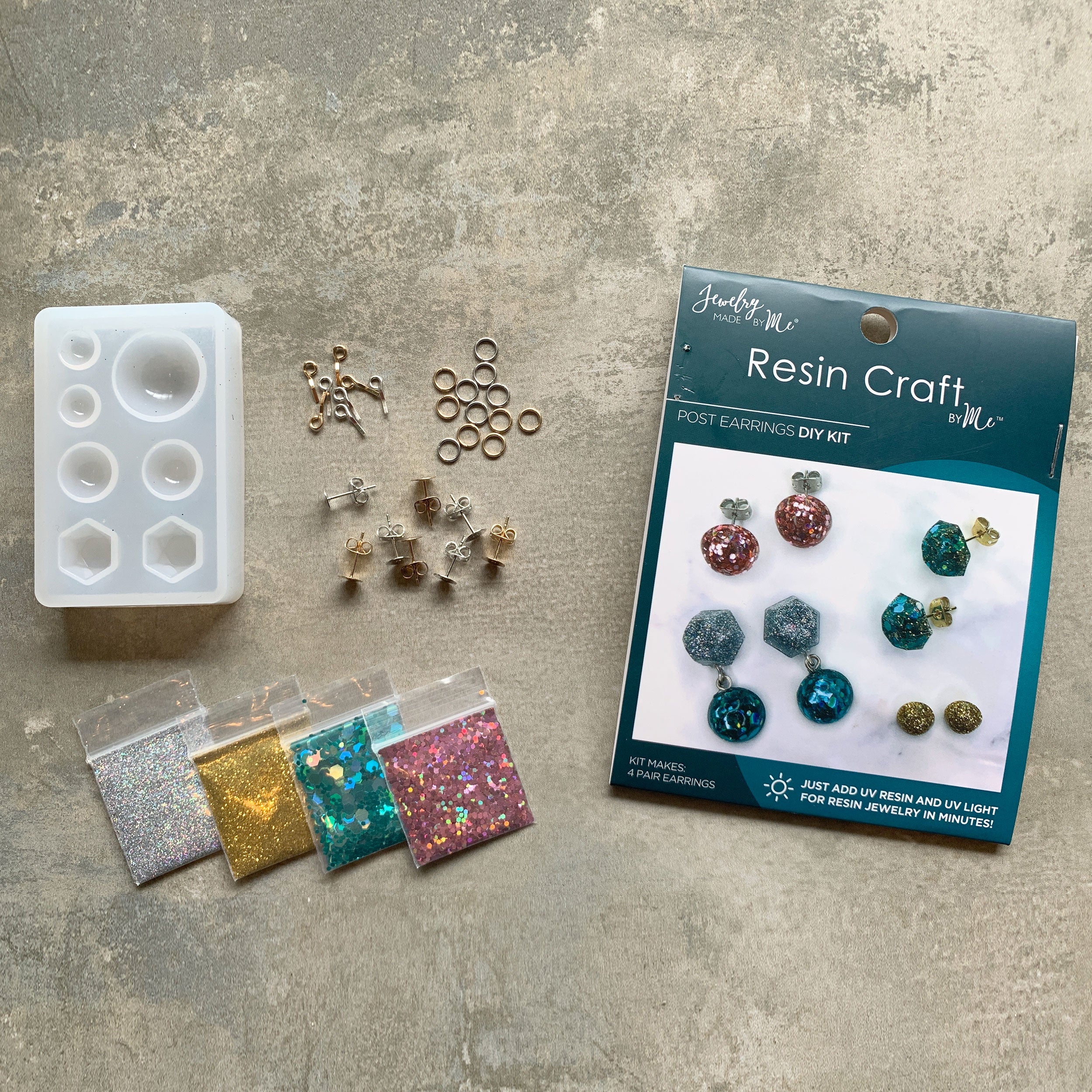 Post Earrings Uv Resin Diy Kit